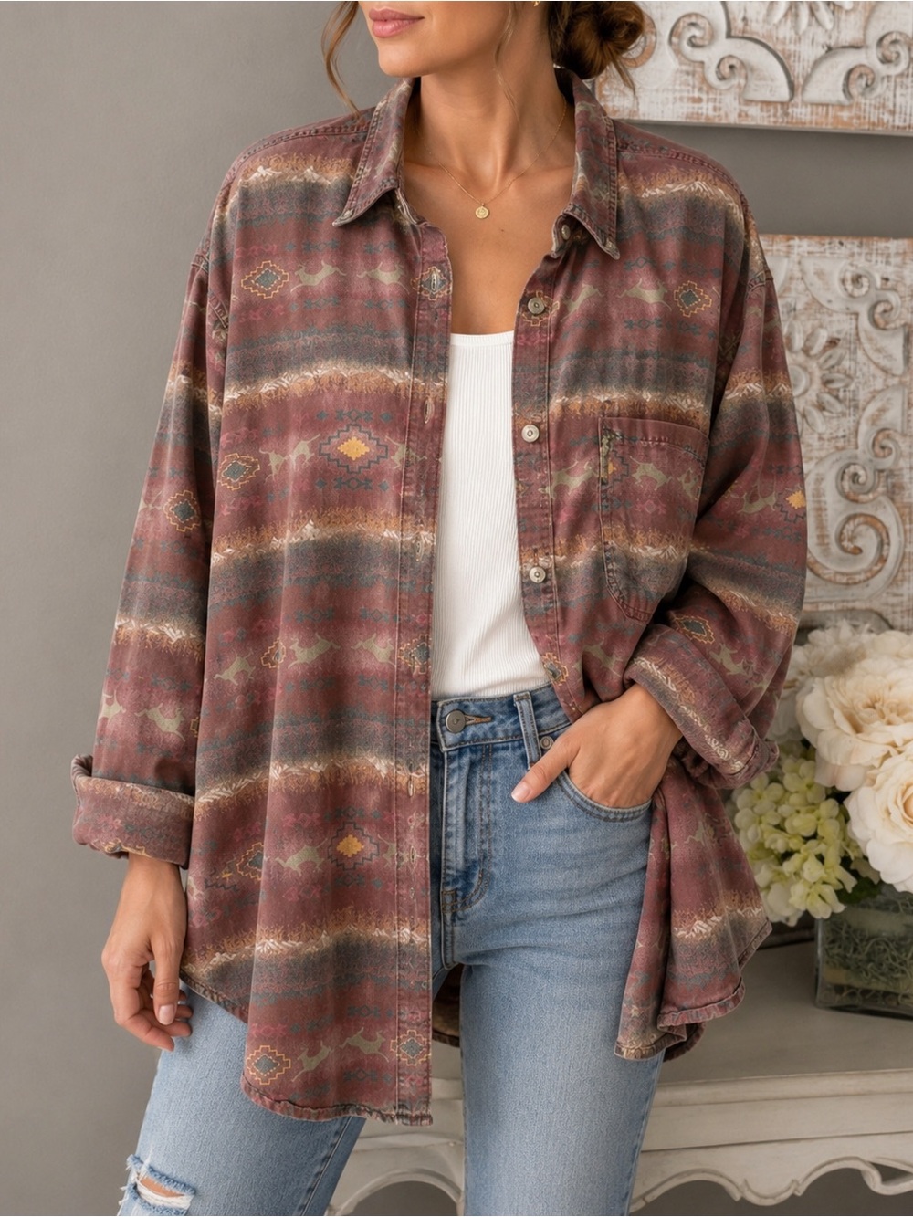 Western Button Up Top Arizona Taos Columbia